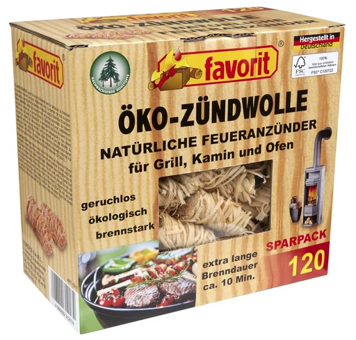 "Öko-Zündwolle, Feueranzünder, 120 Stück image"