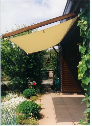 "Sonnensegel-Komplettbausatz, elfenbein, 330 x 200 cm image"