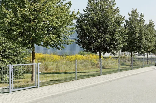 "Doppelstabmattenzaun Komplettset, feuerverzinkt, Höhe 100 cm, Länge 22 m image"