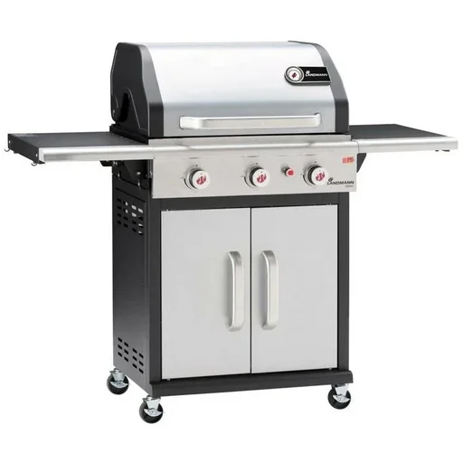"Triton 3.0 silver gas BBQ - Barbecue - klappbare Arbeitsplatten - geeignet für 12 Personen image"