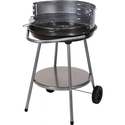 "BBQ Holzkohlegrill - Ø 51,5 cm - Edelstahl - Schwarz - Auf Rädern image"