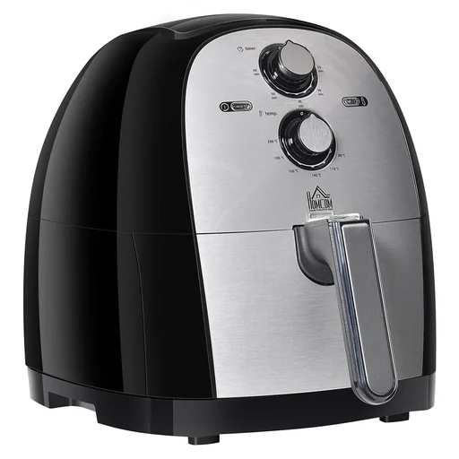 "Luftfritteuse Frittierkorb 5L 1700W Heißluftfritteuse zum Frittieren Grillen Braten Backen ohne Fett PP Aluminium Silber image"