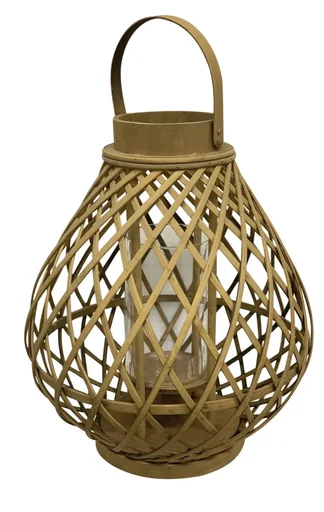 "Laterne Holz aus Bambus (rund) image"