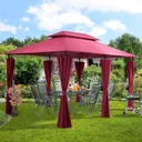 Pavillon Topaz Rot 3x4m UV-Schutz 50+