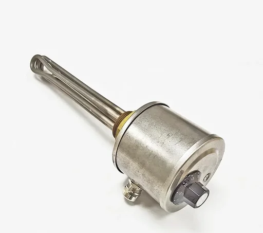 "Einschraubheizkörper G1 1/2, Messing / V4A, Regler 30-80°C / STB 100°C, 6.0kW ET 470mm image"