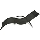Gartenliege Sonnenliege mit Kissen Relaxliege ergonomisch wetterbeständig Aluminium Schwarz 168 x 63 x 68 cm