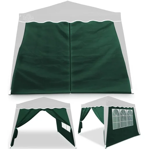 "2x Seitenwand Faltpavillon Capri grün 3x3m image"