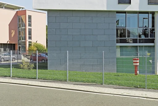 "Doppelstabmattenzaun Komplettset, feuerverzinkt, Höhe 140 cm, Länge 22 m image"