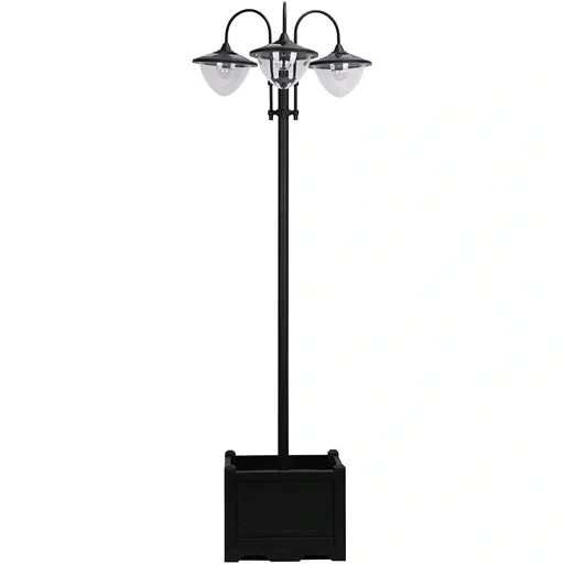 "Solar-Laterne mit Blumentopf image"