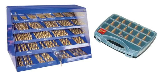 "Titan HSS Spiralbohrer Satz 188-teilig inklusive Kleinteilemagazin image"