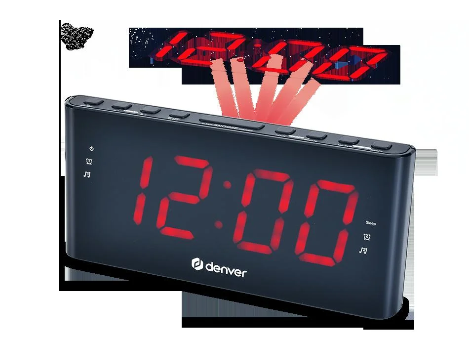 UKW-Radio mit 180 Grad Zeitprojektion und 2 Weckzeiten