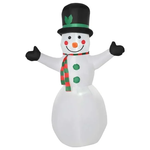 "1,93 m aufblasbarer Schneemann mit 2 Modulleuchten Weihnachtsdeko image"