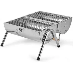 BBQ Collection Holzkohlegrill - Zylinder - Chrom