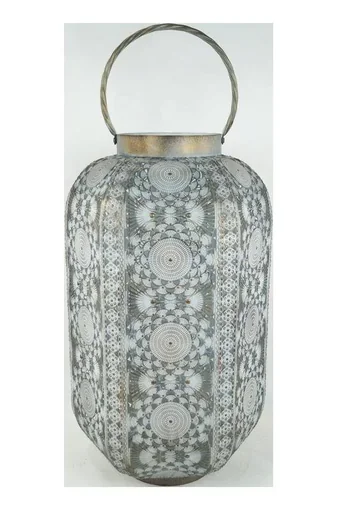 "Laterne aus Metall Antik mit Glaseinsatz image"