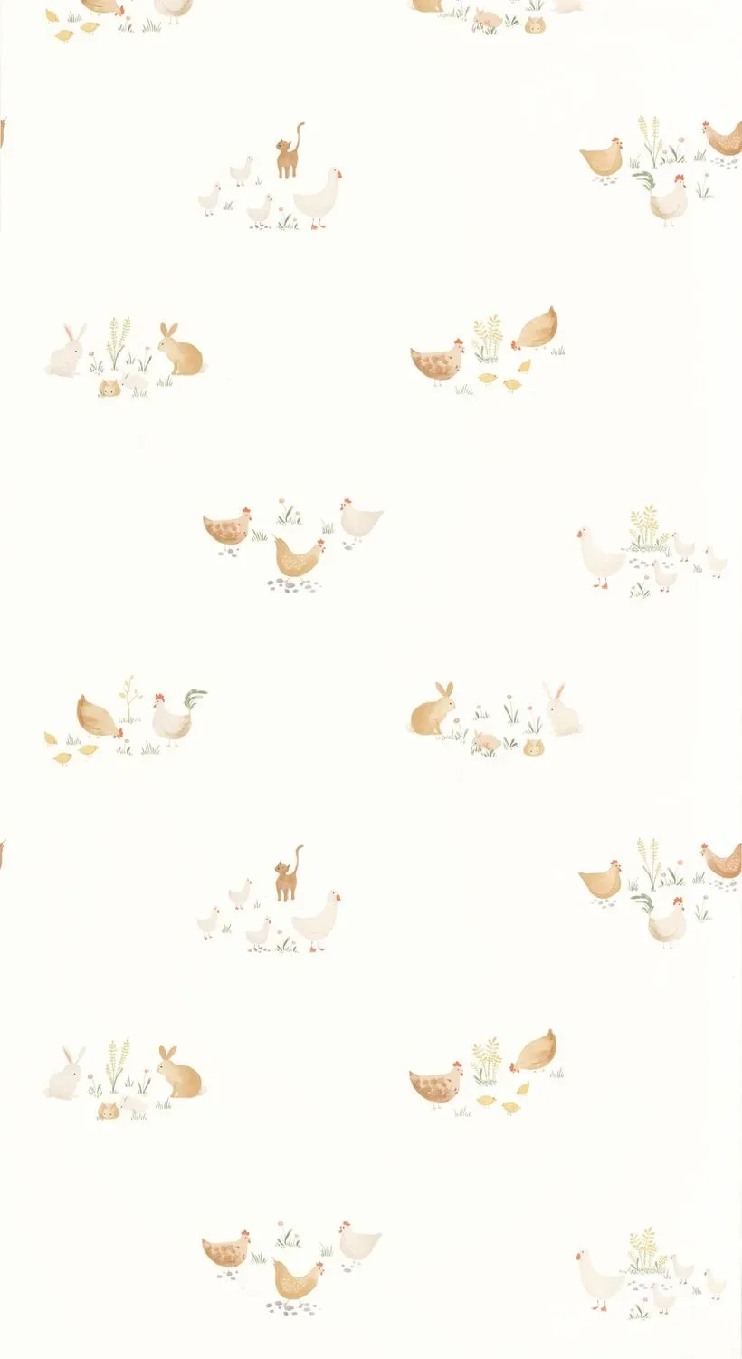 "Casadeco Wandverkleidung, Fototapete, Wandtapete - Companions of the farm, Farbe: Terracotta image"