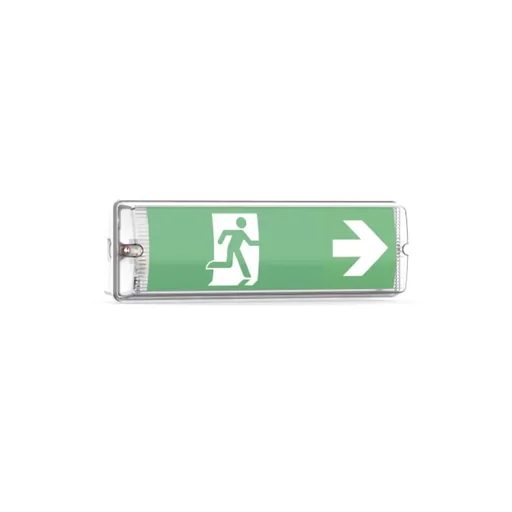 "LED-Fluchtwegleuchte, Notausgang mit Notstromeinheit bietet eine TEST-Funktion, Wandmontage & IP65 Schutz image"