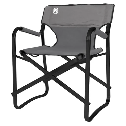 "Deck Chair, leichter Campingstuhl mit Stahlrahmen, gepolsterte Rücken- und Sitzflächen, Schaumstoffarmlehnen max 120 kg image"