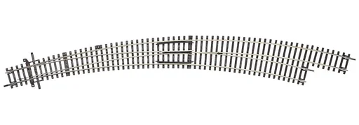 "Bogenweiche rechts BWr9/10 ohne Antrieb, Radius des Stammgleises und des Abzweiggleises 826,4 mm (R9), Bogenwinkel 30° image"