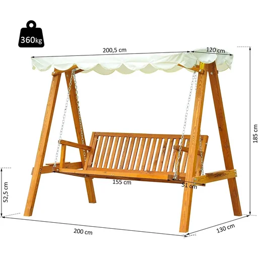 "Hollywoodschaukel als 3-Sitzer image"