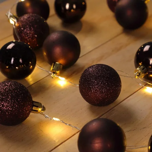 "Weihnachtsbeleuchtung Kugeln 40-LED - Bronze - 2m image"