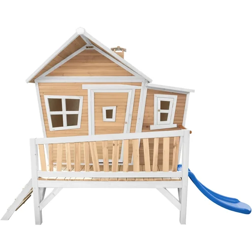 "Emma Spielhaus Braun/Weiß - Blaue Rutsche image"