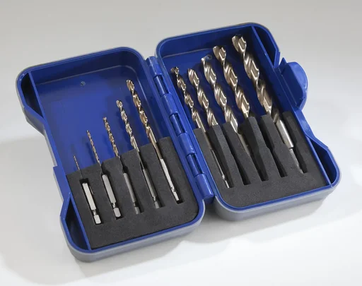 "HSS Cobalt Bohrer, 10-teiliger Satz mit Sechskantaufnahme image"