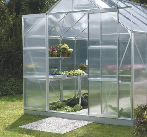 "Türerweiterung zu Gewächshaus „Merkur“, ohne Verglasung, Aluminium image"