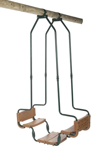 "Doppelschaukelsitz Gondel Metall - Kunststoffsitze für Rundholz image"