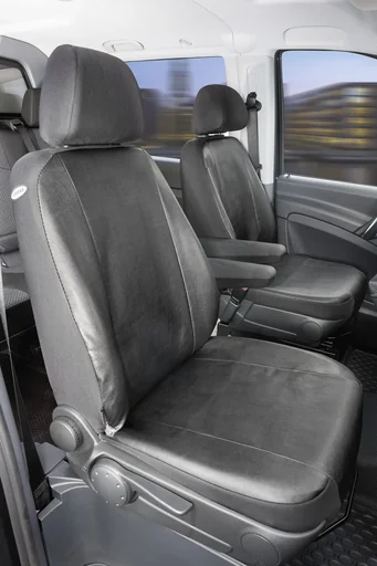 "Passform Sitzbezüge - Kunstleder für Mercedes Viano W638 + W639 und Vito W638 + W639 ab BJ 06/2003 bis 05/2014 image"