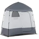 Duschzelt 2 Personen - inkl. Tragetasche - Grau - 230 x 120 x 230 cm