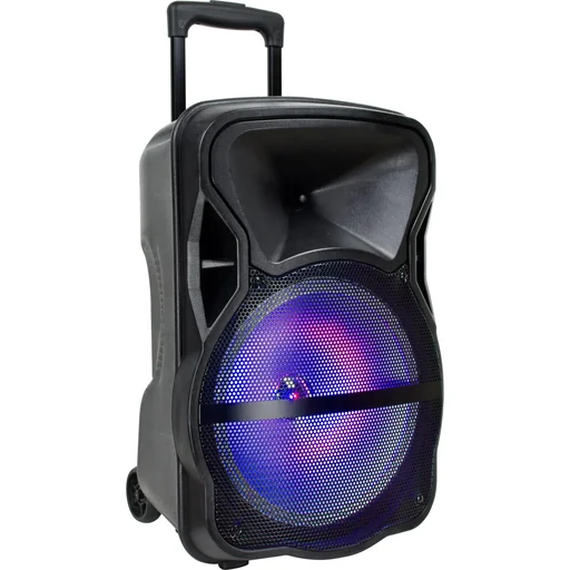 "VT-6312 Mobiler, batteriebetriebener Lautsprecher mit Bluetooth, kabelgebundenem Mikrofon und LED-Lichteffekt - RGB - 35 image"