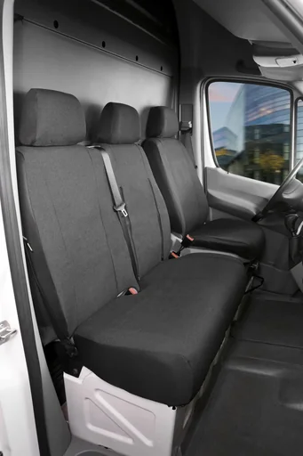 "Passform Sitzbezüge Ford Transit für Einzelsitz und Doppelbank vorne aus Stoff ab BJ 08/2000 bis 04/2014 image"