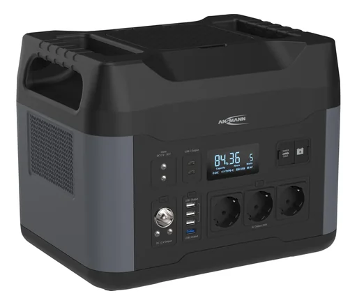 "Powerstation mit LED Lampe, AC Steckdosen, Autosteckdose und USB, 2200 Watt image"