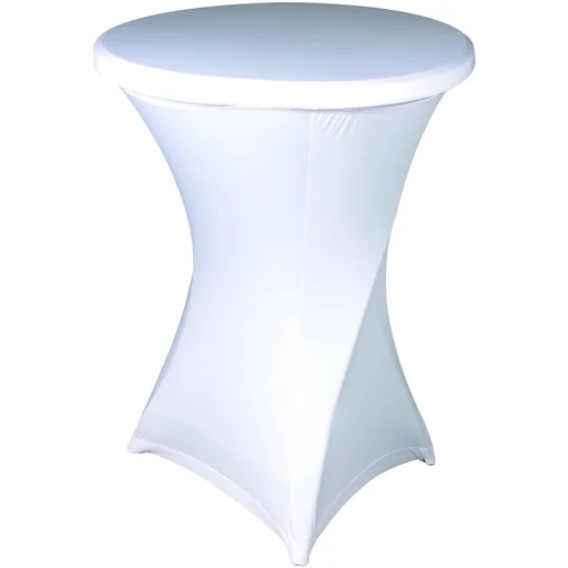"Stretch-Hülle für Cocktailtisch, weiß, 80 x 100 cm, für runde Stehtische image"