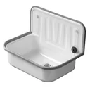 Ausgussbecken Stahl - weiß emailliert