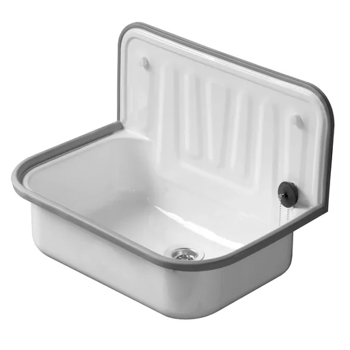 "Ausgussbecken Stahl - weiß emailliert image"