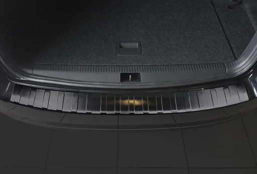 "Ladekantenschutz Edelstahl für Skoda Octavia III Kombi FL - graphite / black, Baujahr FL 2016> image"