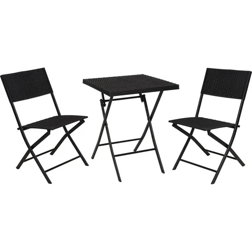 "Pro Garden 3-tlg. Gartenmöbel-Set - Schwarz image"