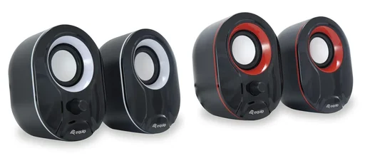 "Stereo 2.0 Lautsprecher für Notebook/PC in schwarz/rot image"