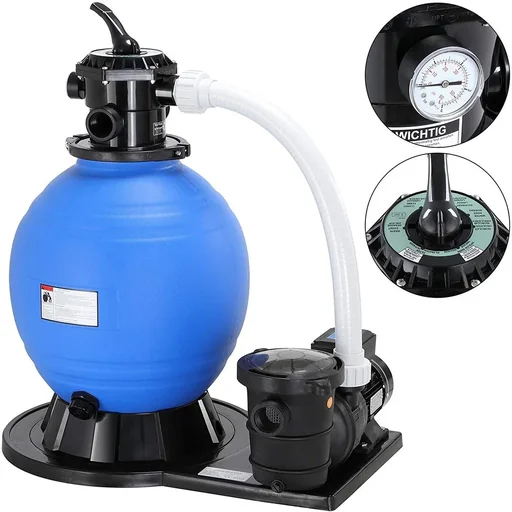 "Sandfilterpumpe für Schwimmbad - 600W - 15.900 L/h - 60L Tank image"