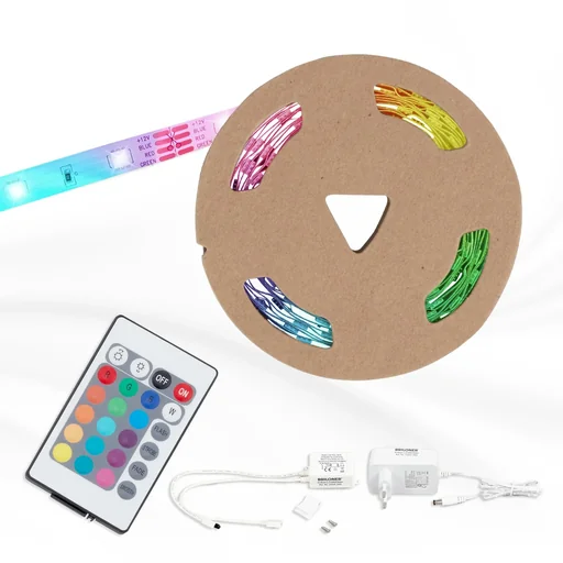 "RGB-LED Band, 10m, Netzteil 24V, 1A , dimmbar, selbstklebend image"