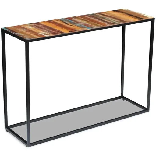 "Wandtisch 110x35x76 cm aus massivem recyceltem Holz image"