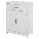 Badezimmerschrank mit 1 Schublade und 1 Schrank mit Türen, weiß