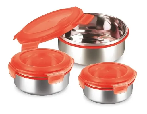 "Edelstahl Klick-Dosen, 6-teilig image"