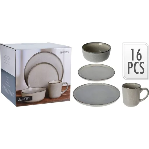 "Excellent Geschirrset - 16 Teile - Steingut - Beige image"
