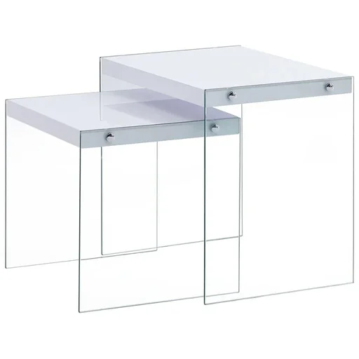 "2-teiliges Tischset MDF weiß image"