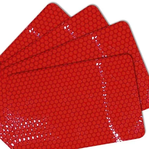 "Reflektorfolie, rot, 4 Stück image"