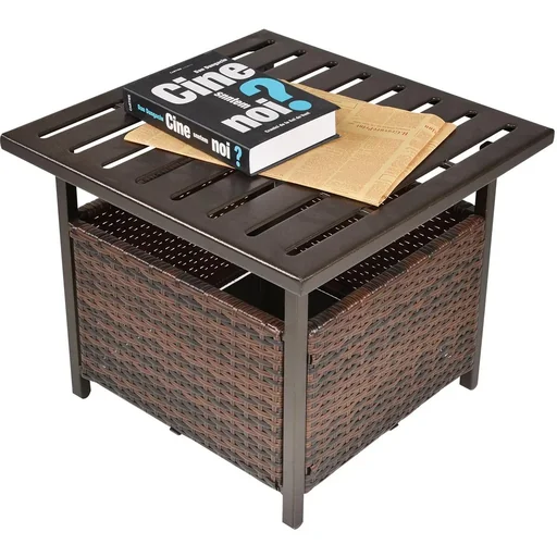 "Gartentisch mit Schirmloch braun image"