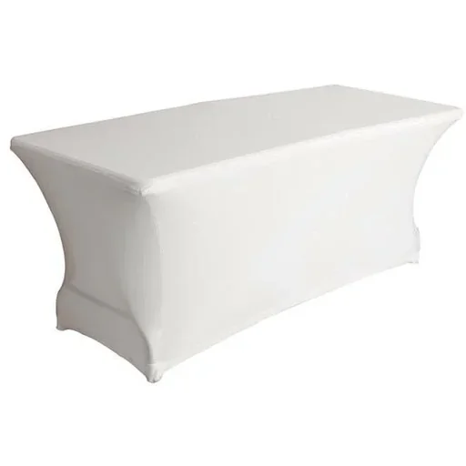 "Abdeckung für rechteckigen Tisch - Stretch - 75 x 180 x 74 cm - Weiß image"