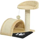 Katzenbaum mit Plüsch beige